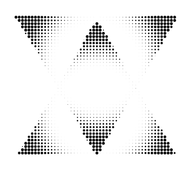 Halftone-Dreieck abstraktes Vektor-Illustrationstechnologie-Muster