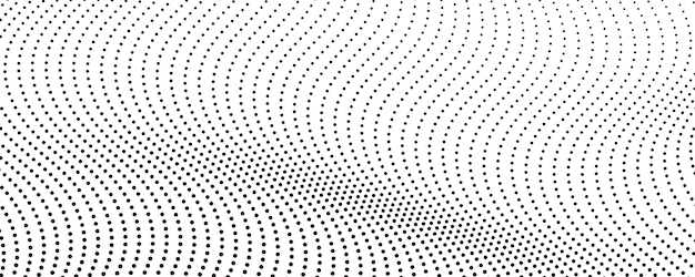 Halftone-Monochrom-Hintergrund mit fließenden Punkten