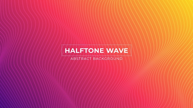 Vektor halftone-wellen abstrakter hintergrundvektor