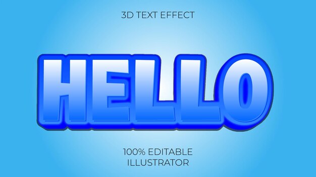 Hallo 3d-texteffekt