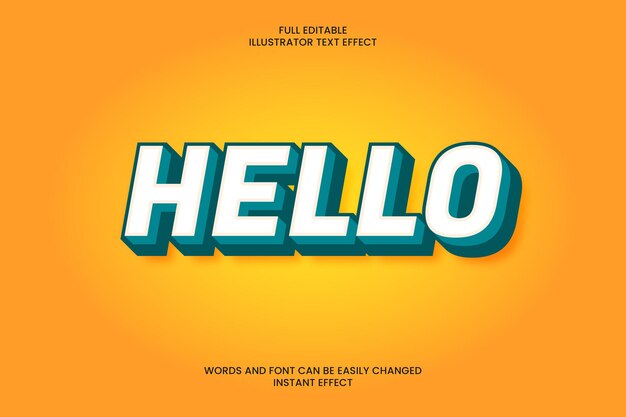 Hallo 3D-Texteffekt