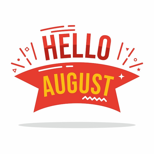 Hallo august-grußdesign