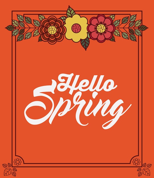 Hallo frühling design