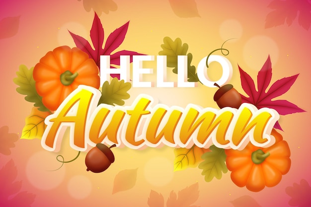 Hallo Herbst Hintergrundbanner