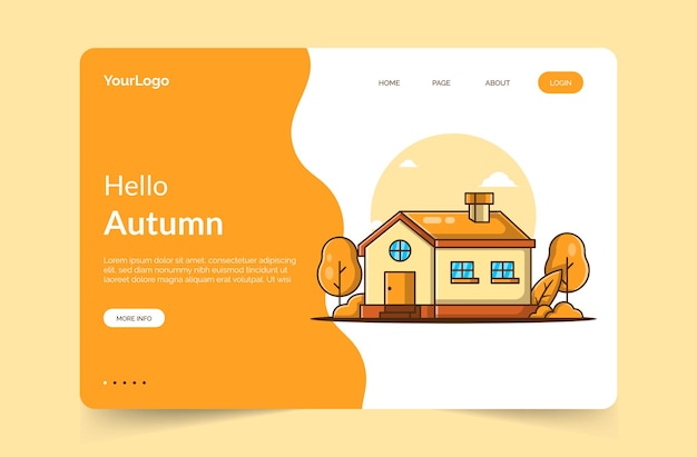 Hallo herbst landing page vorlage