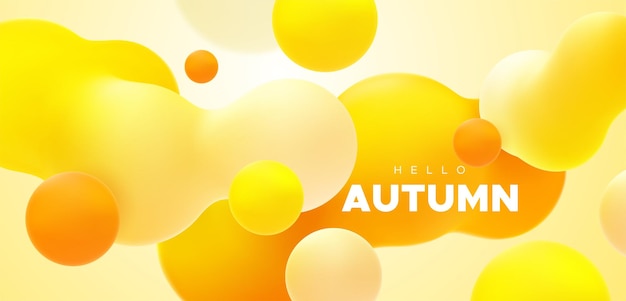 Hallo Herbst Saisonaler orangefarbener abstrakter Hintergrund