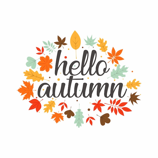 Hallo Herbst Typografie