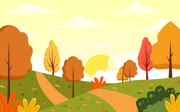 Hallo Herbstzeit Landschaft im Freien