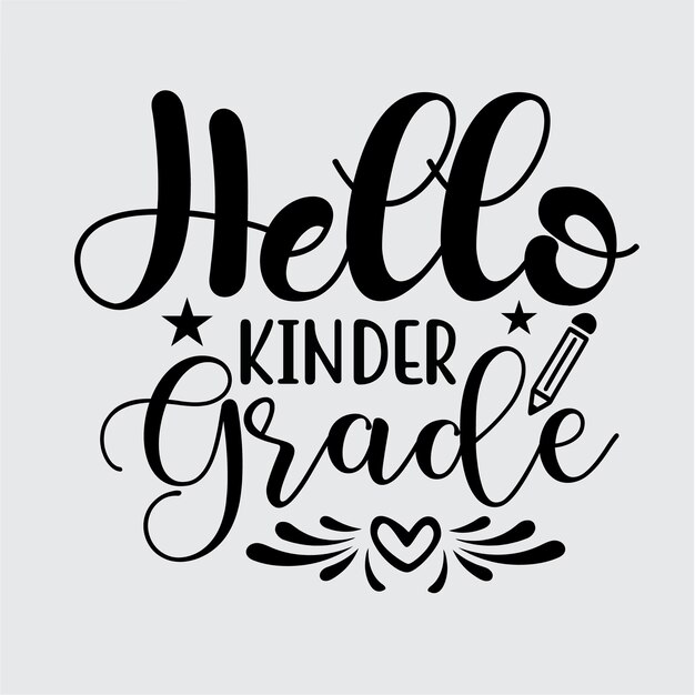 Vektor hallo kindergarten-t-shirt-design