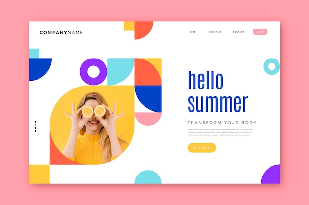 Hallo sommer landing page vorlage