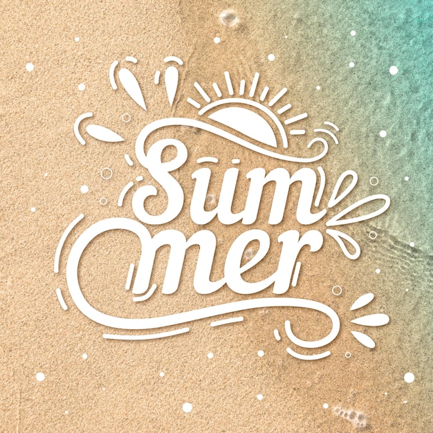 Hallo Sommer-Schriftzug