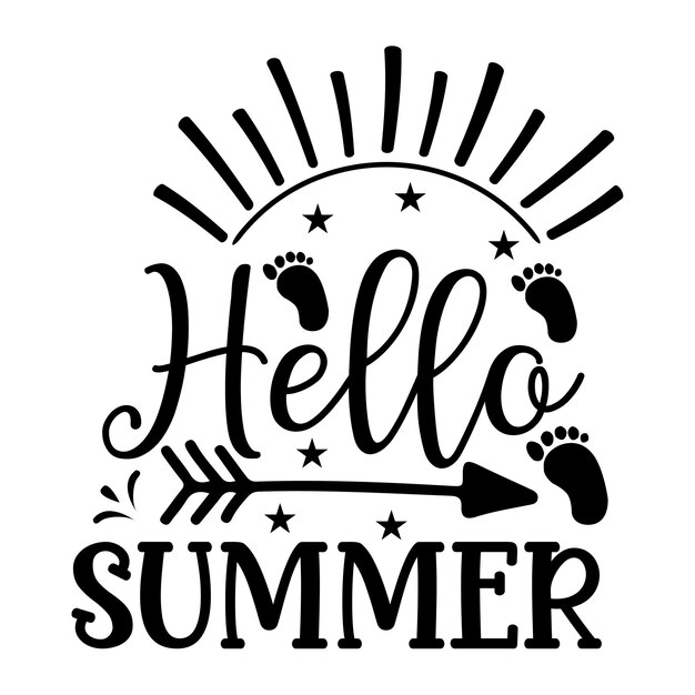 Hallo sommer-svg-t-shirt-design