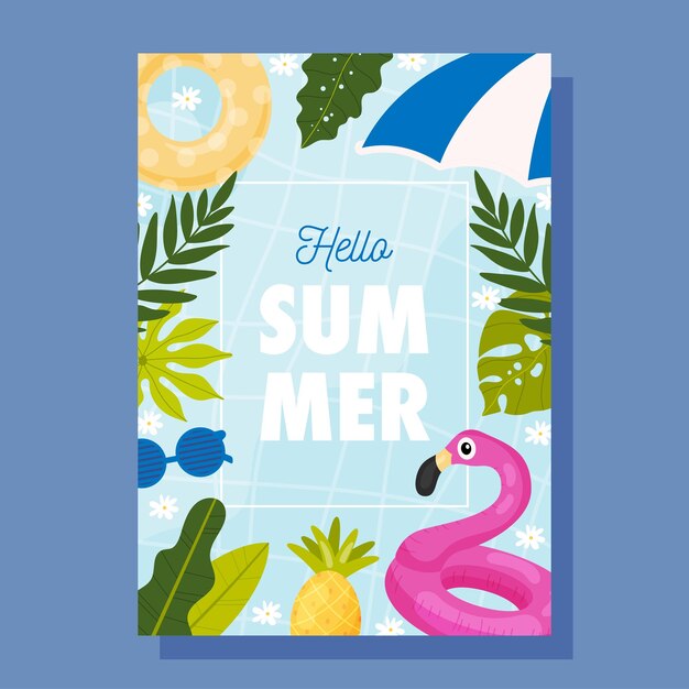 Hallo sommer-vektor-illustrationskonzept