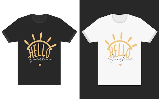 Vektor hallo sonnenschein-t-shirt-design