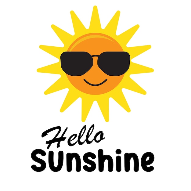 Hallo Sonnenscheinillustrations-Vektordesign