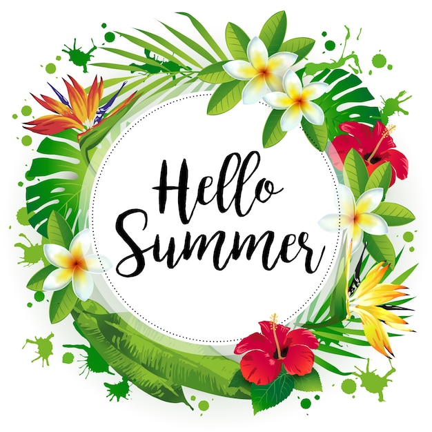 Hallo tropischer Sommerkranz