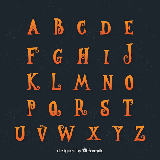 Halloween-Alphabet-Konzept