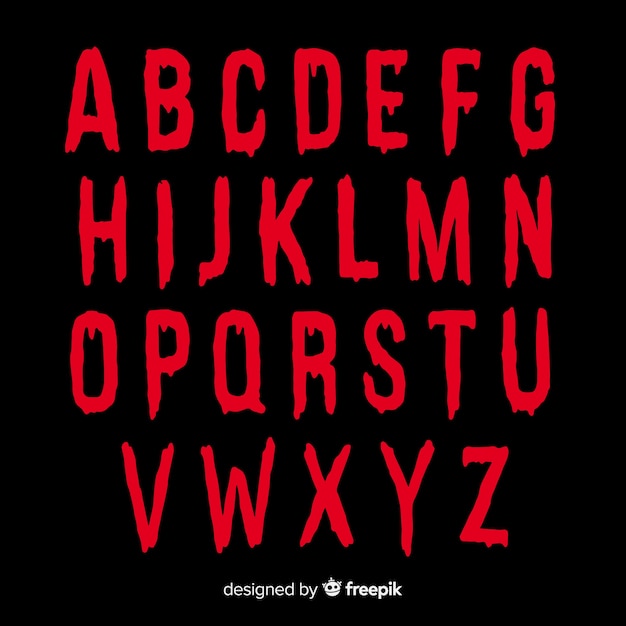 Halloween-alphabet-konzept