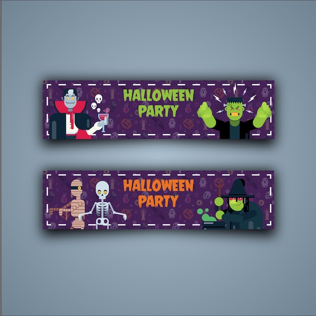 Vektor halloween-banner