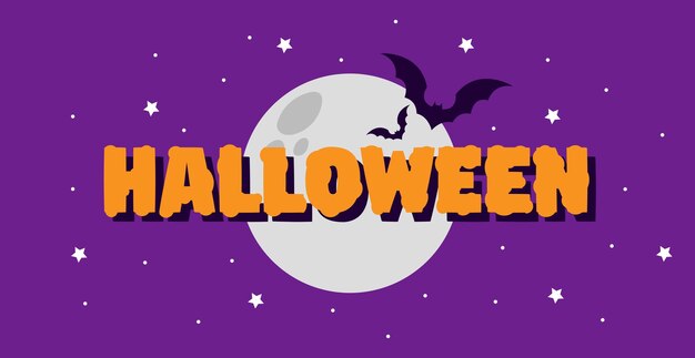 Halloween bunte helle web-banner-glückwunsch-vektor