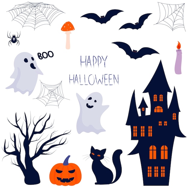 Halloween-clipart-set