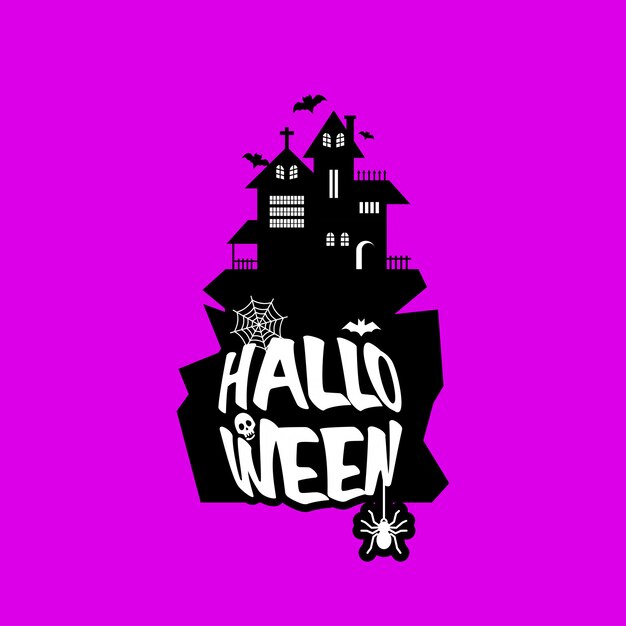 Halloween-design mit typografie und hellem hintergrundvektor