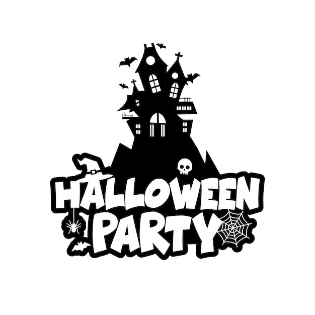 Halloween-design mit typografie