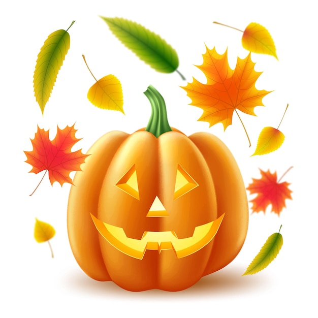 Halloween-feiertags- und herbstsymbole setzen illustration