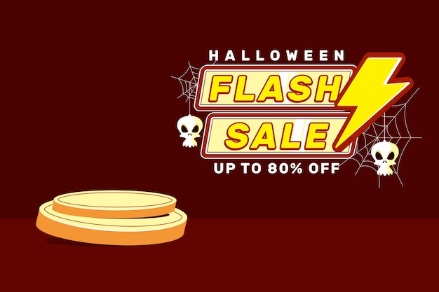 Halloween flash sale rabatt werbebanner