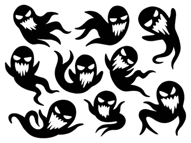 Halloween-Geist unheimlich Set Illustration