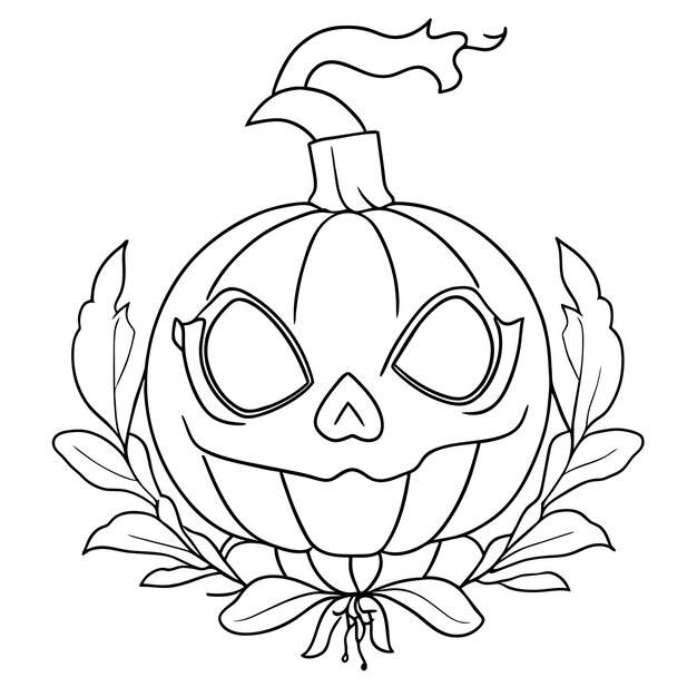 Vektor halloween gruseligster tag des jahres handgezeichnetes cartoon-aufkleber-symbol-konzept isolierte illustration