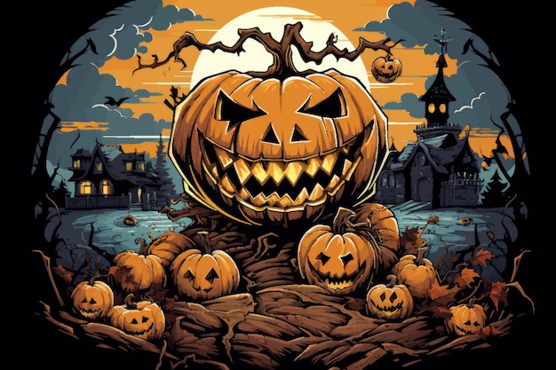 Halloween-Grußvektorillustration