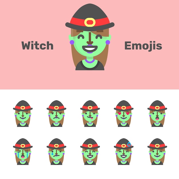 Halloween hexe emojis