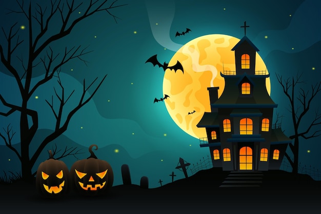Halloween-Hintergrund mit Farbverlauf