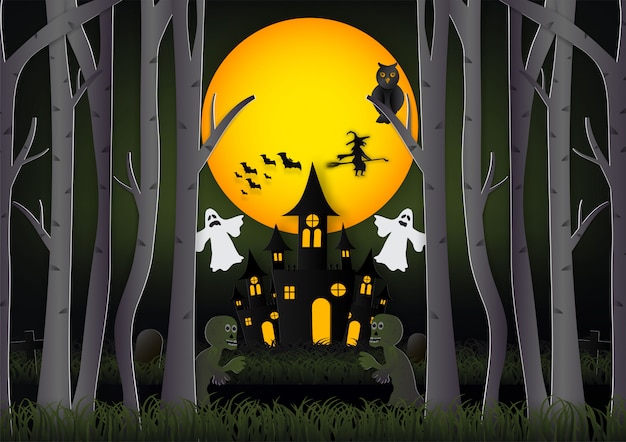 Halloween-hintergrund vektor-illustration