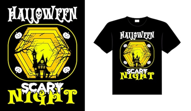 Halloween-horror-vintage-t-shirt-design, gruselige druckvorlagen-vektorgrafiken, hochwertige typograp