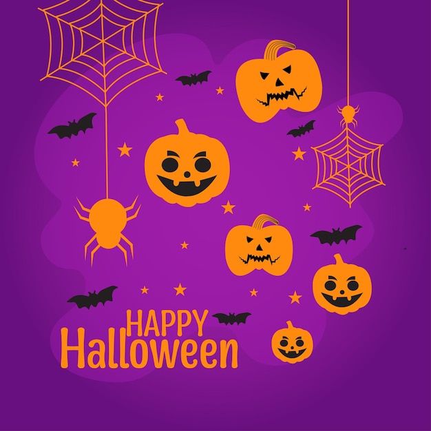Halloween-illustrationen und clipart-bilder  Premium-Vektor