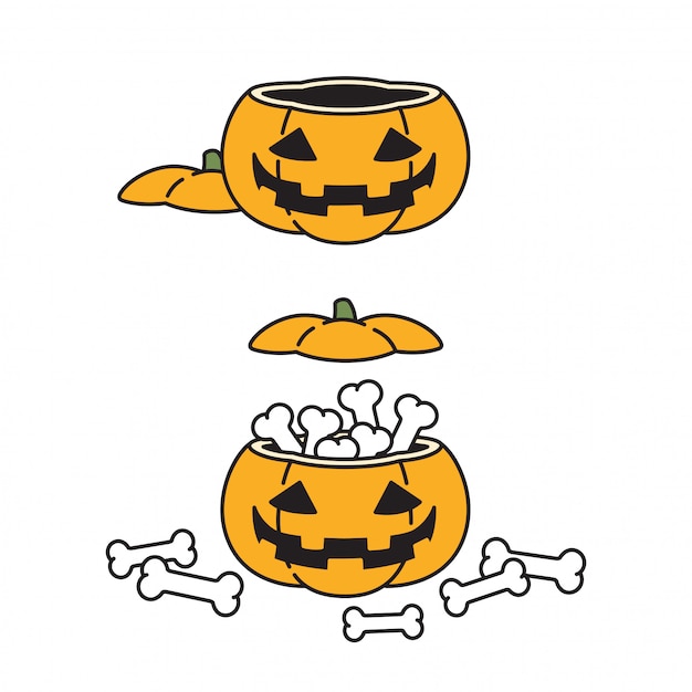 Vektor halloween kürbis cartoon charakter symbol illustration