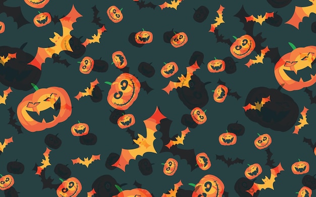 Halloween-Kürbis-Hintergrundillustration