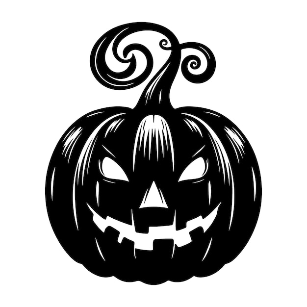 Halloween-Kürbis-Schwarzer Vektor