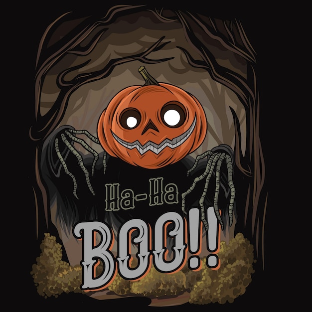 Halloween-kürbis - t-shirt-vektor-illustration.