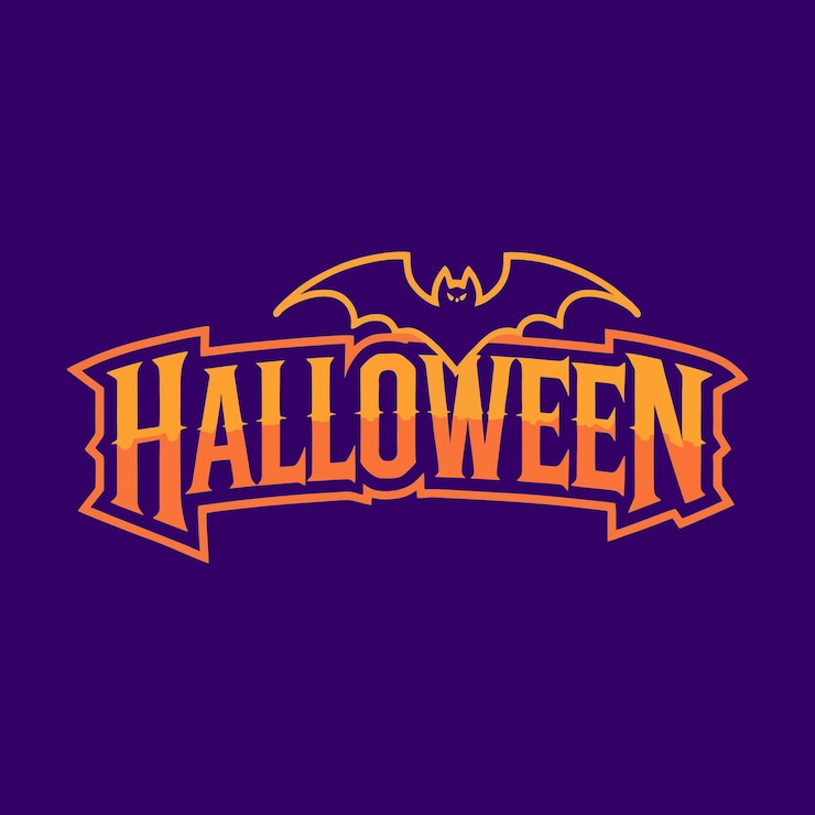 Vektor halloween-logo-symbol für das etikett