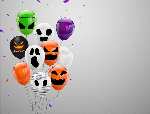 Vektor halloween luftballons