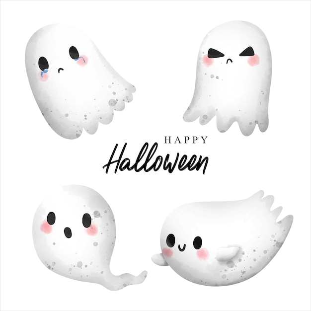 Halloween niedliche geistervektorillustration