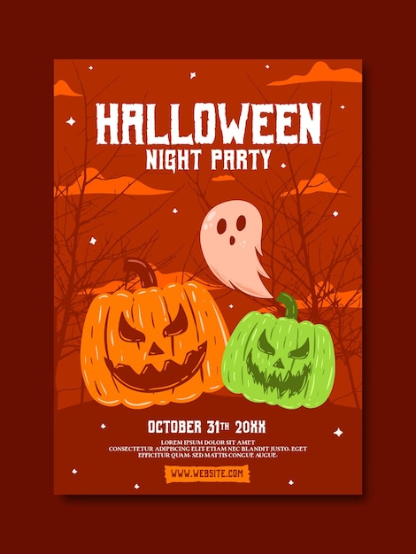 Halloween Night Party Flyer Vorlage