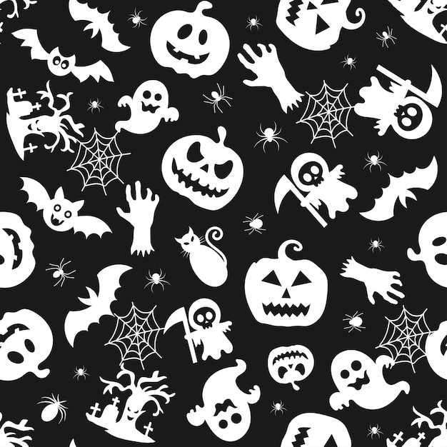 Halloween orange festliches nahtloses Muster