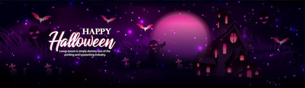 Halloween Party Einladungsbanner