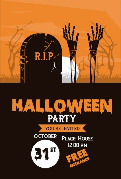 Halloween-party einladungskarte