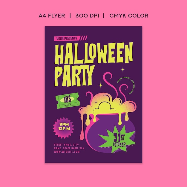 Vektor halloween-party-flyer