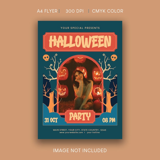 Vektor halloween-party-flyer